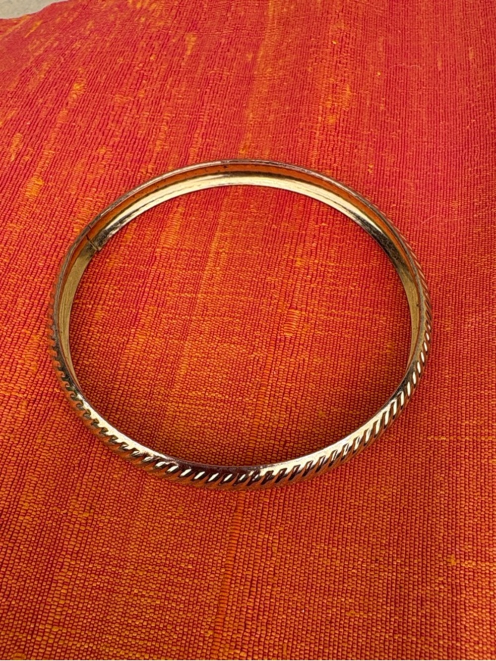 Gold Twisted Edge Bangle Bracelet - Women Jewelry